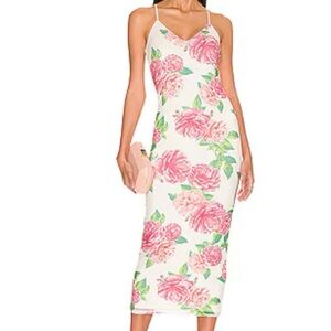 AFRM Amina Mesh Midi Slip Dress